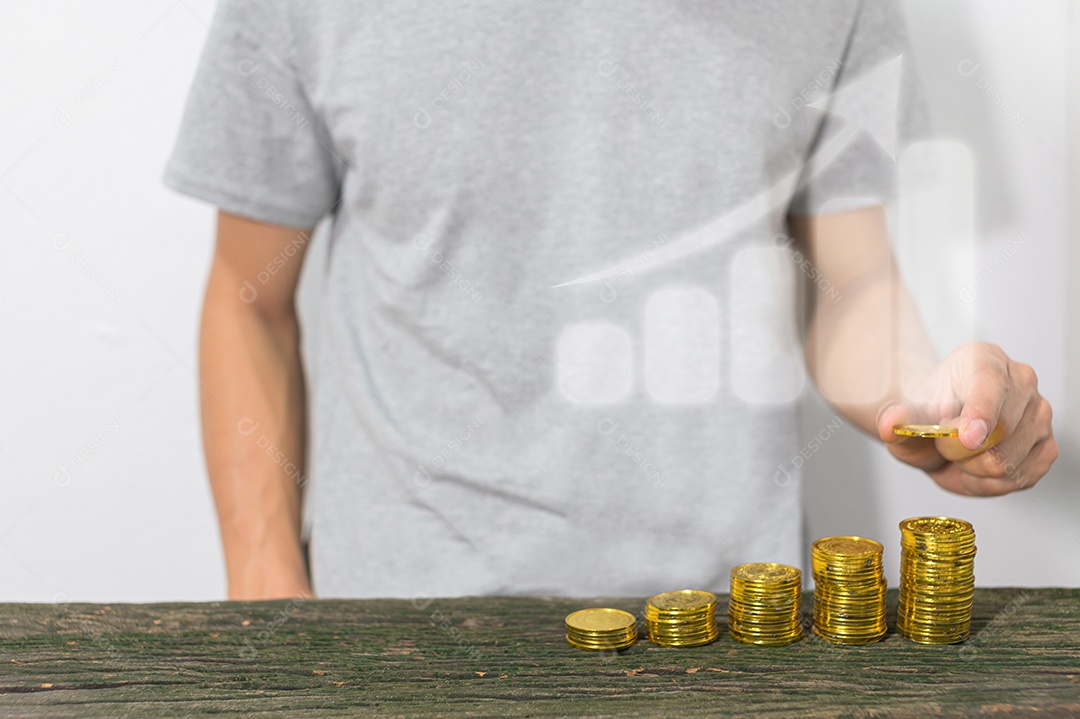 Gráfico de exibição de pessoas de negócios no crescimento dos negócios