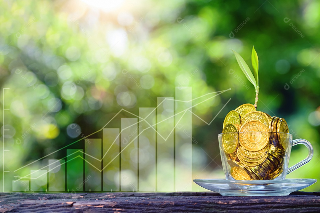 Símbolo de gráfico de barras de crescimento de negócios financeiros