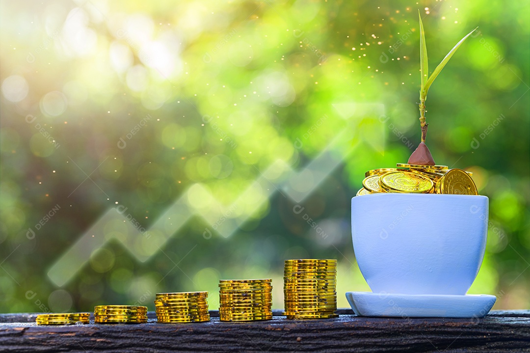 Símbolo de gráfico de barras de crescimento de negócios financeiros