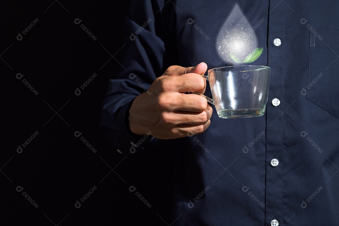 Copo de gota de água digital portátil Idéias para economizar água