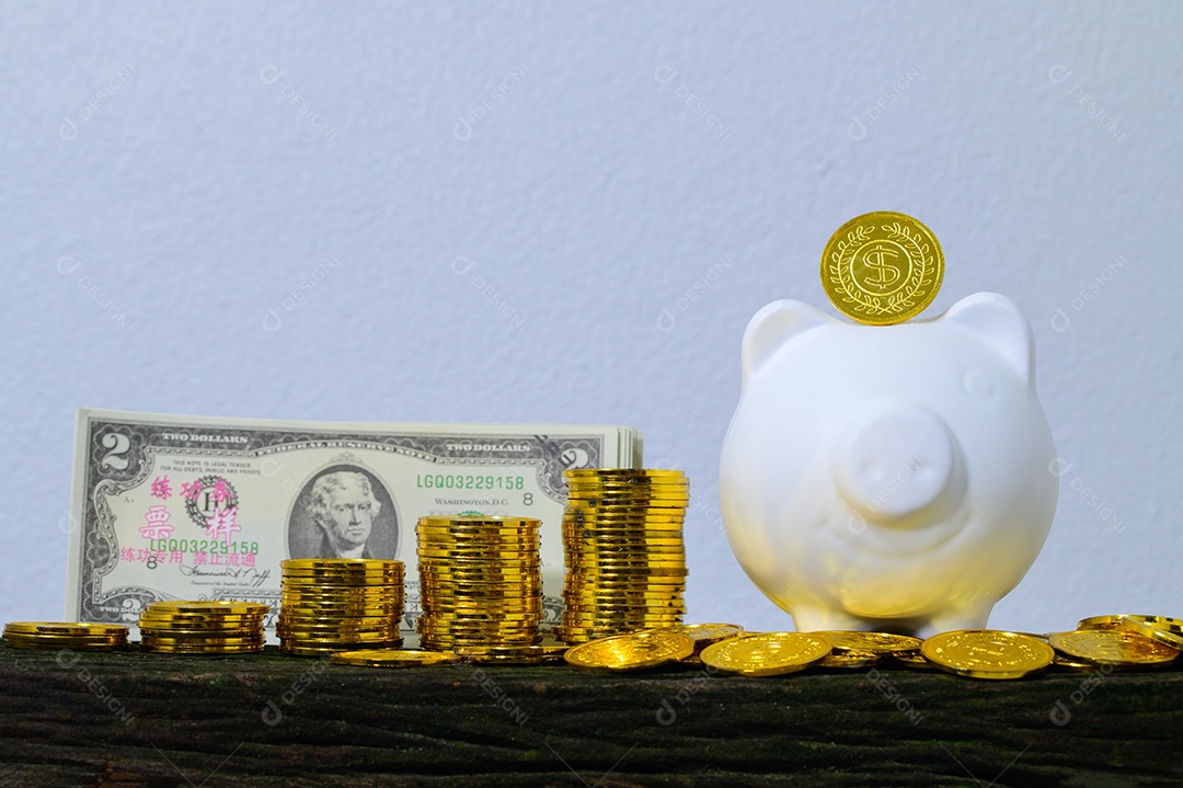 Conceito de economizar dinheiro porco