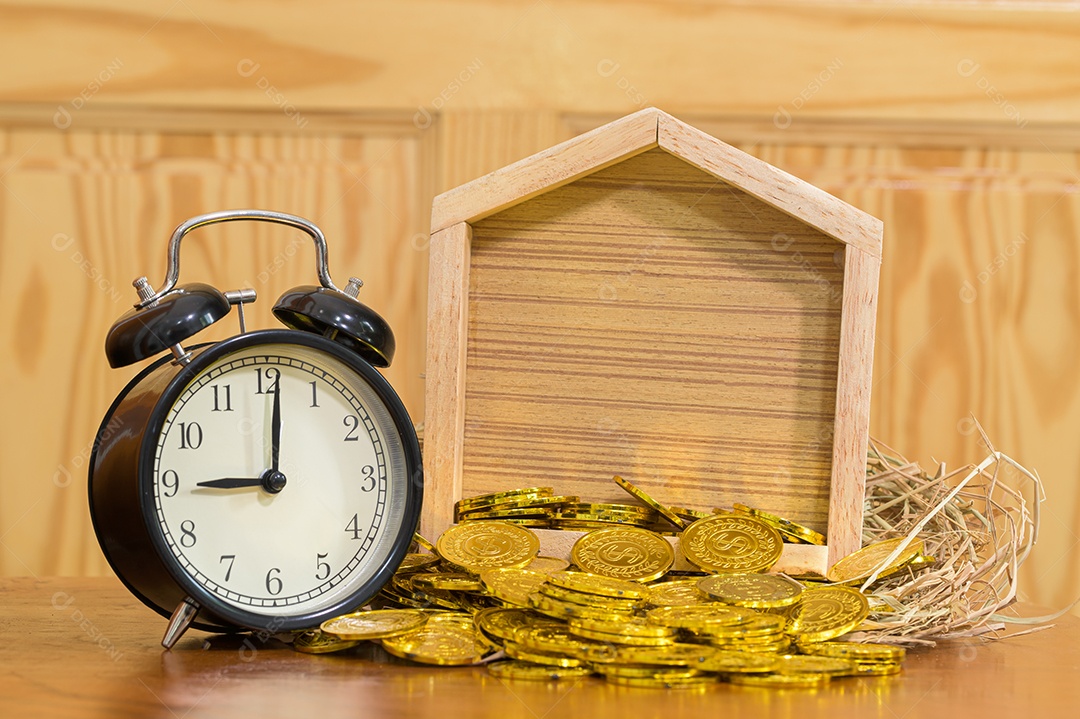 Conceito de economia de dinheiro Desfoque verde bokeh de fundo