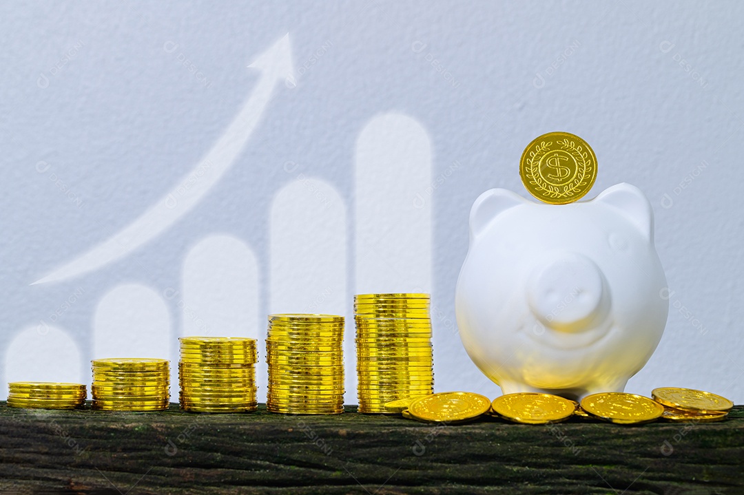 O conceito de um negócio crescendo para economizar dinheiro