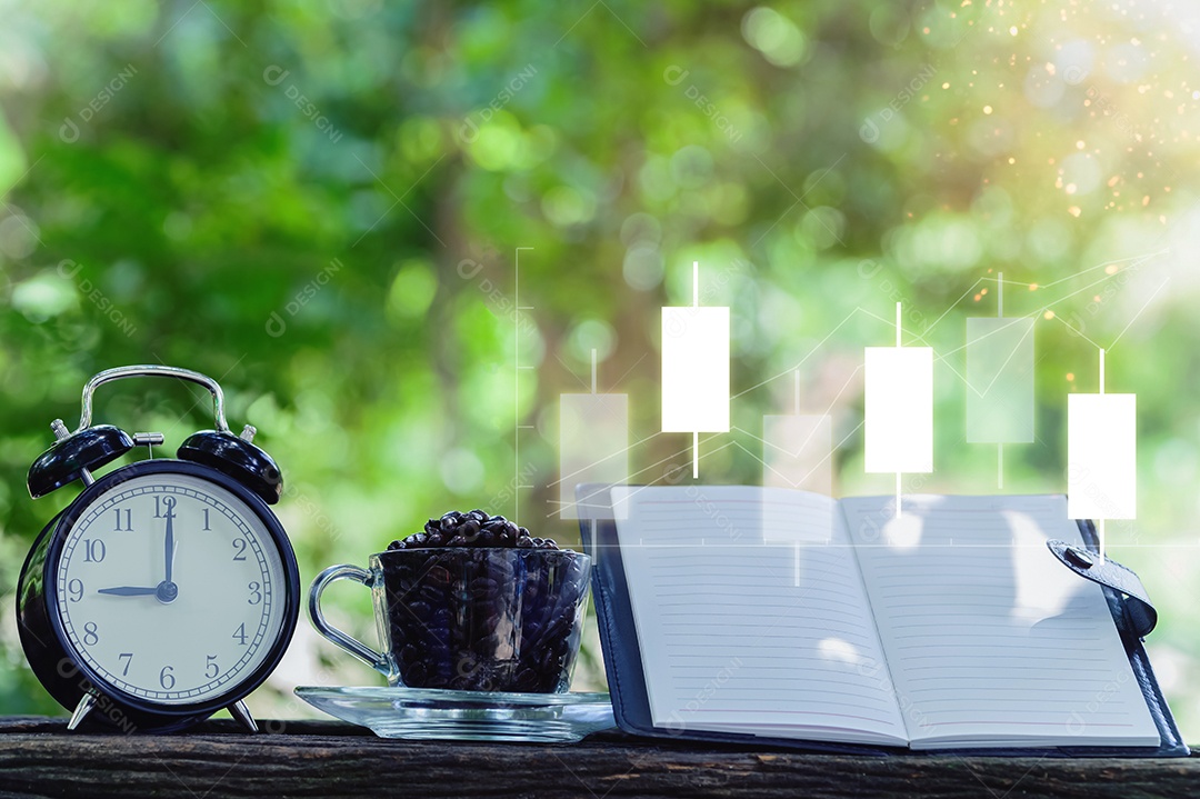 Símbolo de gráfico de barras de crescimento de negócios financeiros