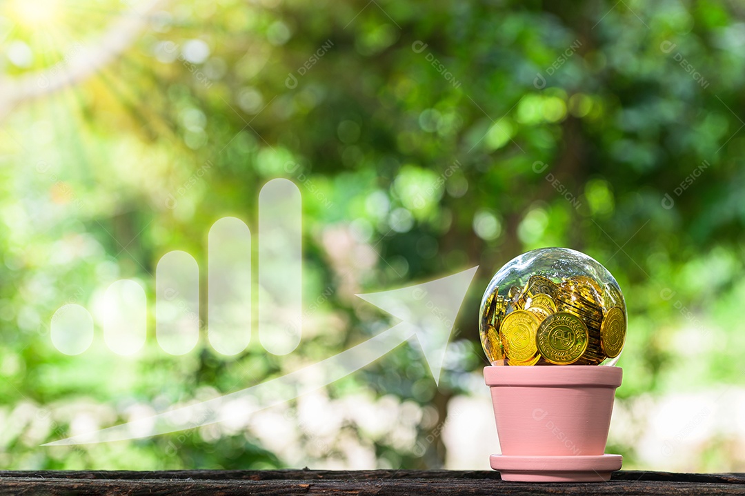 Símbolo de gráfico de barras de crescimento de negócios financeiros