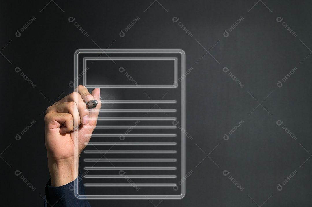 Conceito de uma caneta de escrita digital