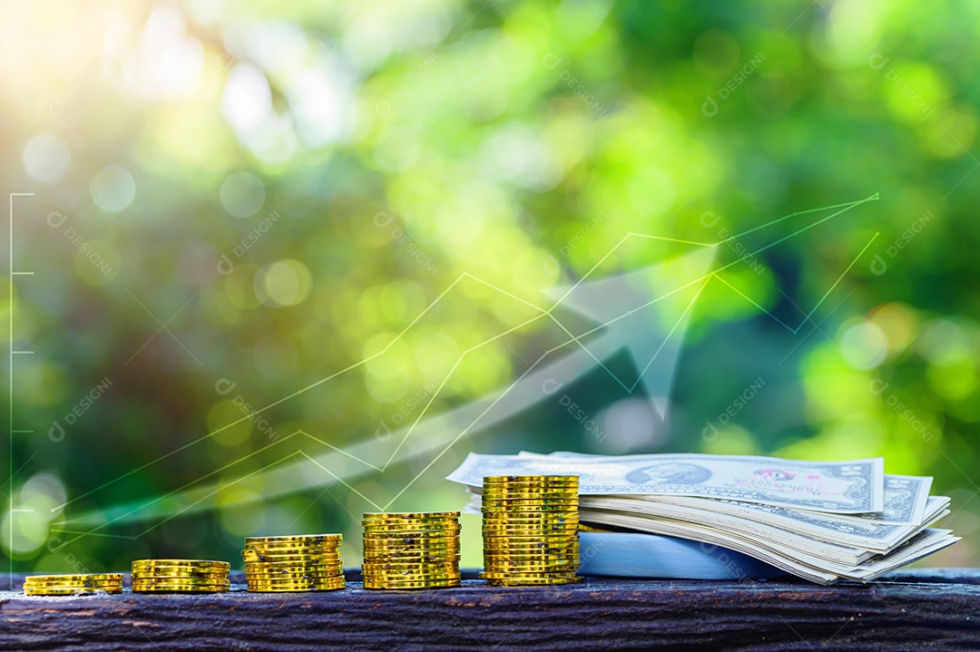 Símbolo de gráfico de barras de crescimento de negócios financeiros