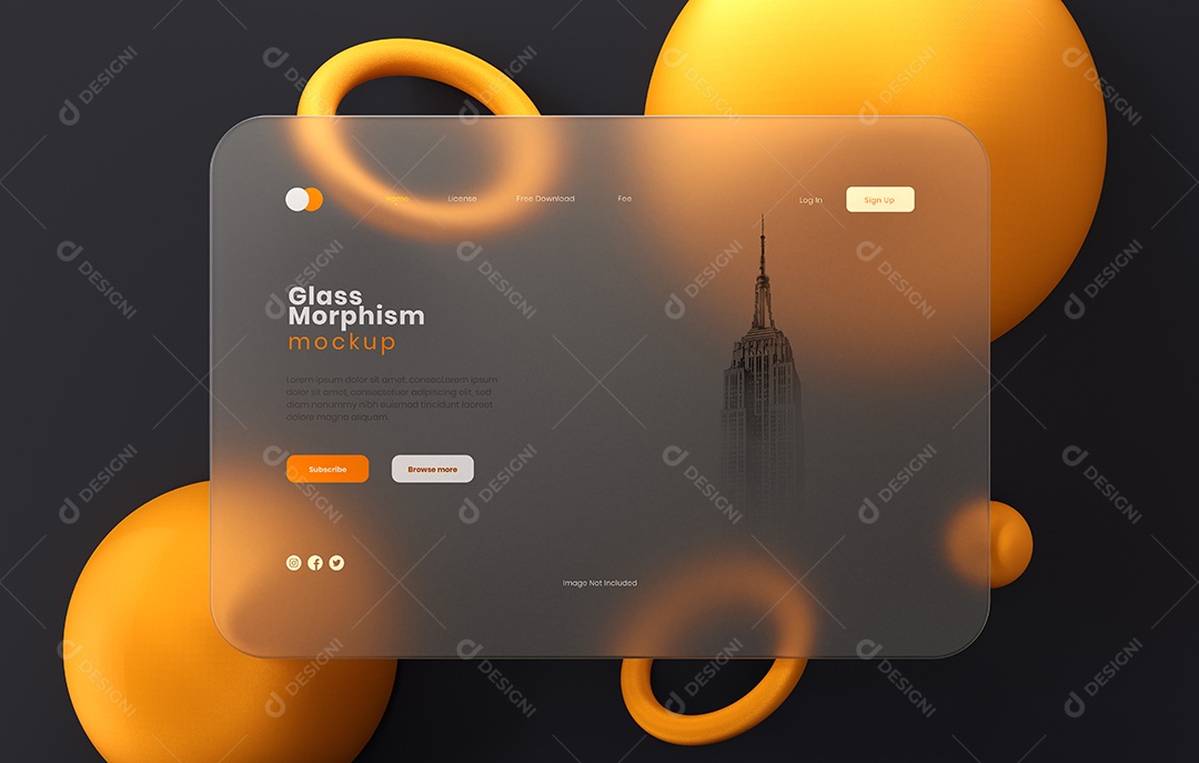 Textura de Vidro Mockup Tela Celular PSD