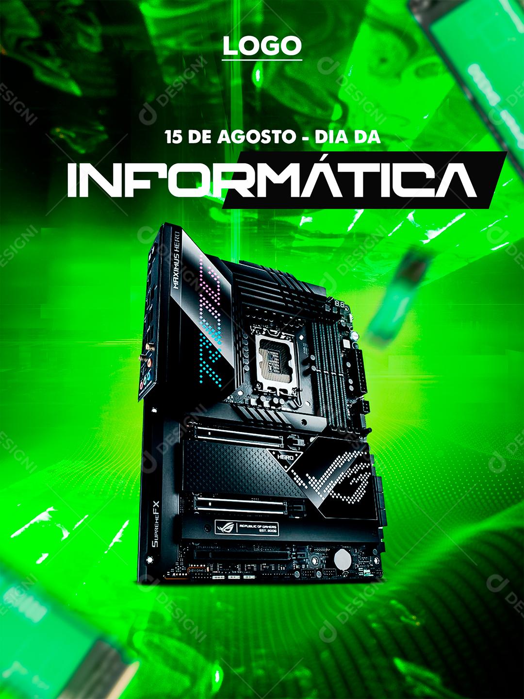 Dia da Informática 15 de Agosto Social Media PSD Editável