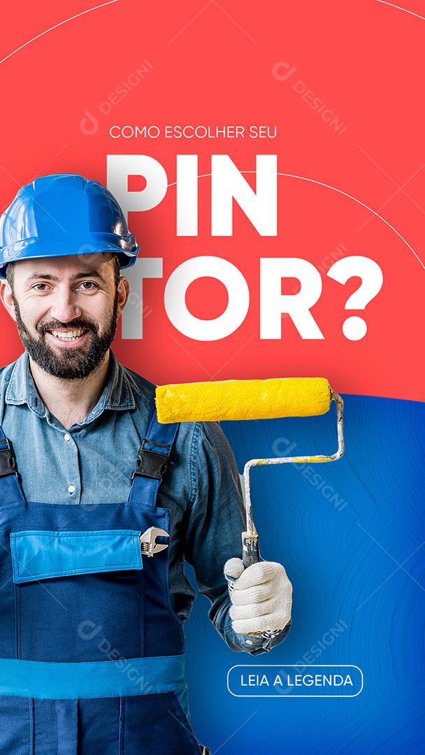 Loja de Tintas Como Escolher Seu Pintor? Media PSD Editável