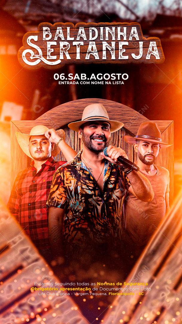 Flyer Baladinha Sertaneja Social Media PSD Editável