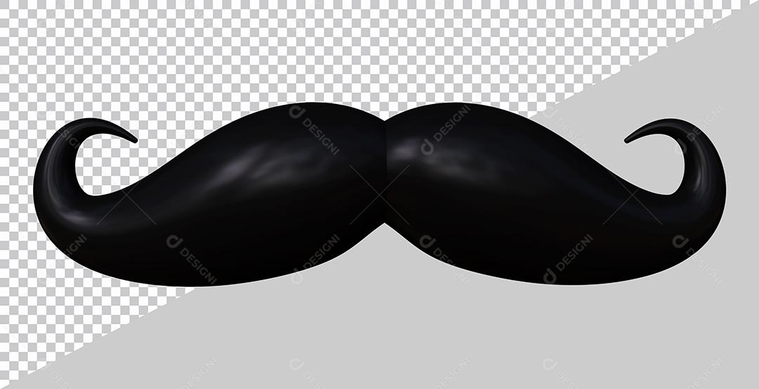 Bigode do Dia dos Pais com estilo moderno Ilustração 3D PSD