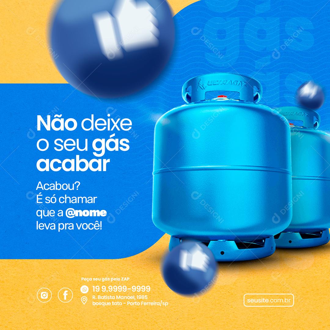 Não deixe o seu Gás acabar Social Media PSD Editável