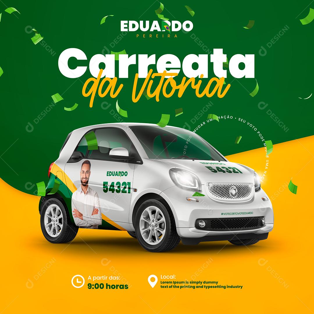 Carreata da Vitória Política Social Media PSD Editável