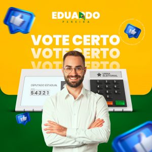 Vote certo Deputado Estadual Política Social Media PSD Editável