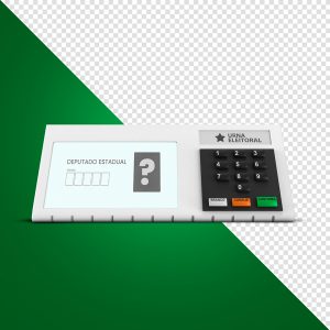 Urna de Eleições Elemento 3D para Composição PSD