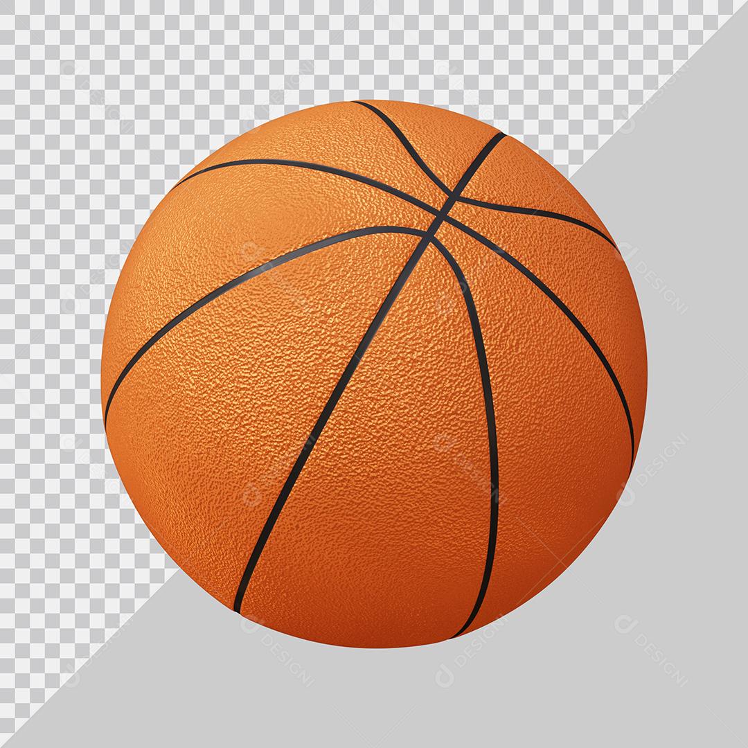 Bola de Basquete com estilo moderno Ilustração 3D