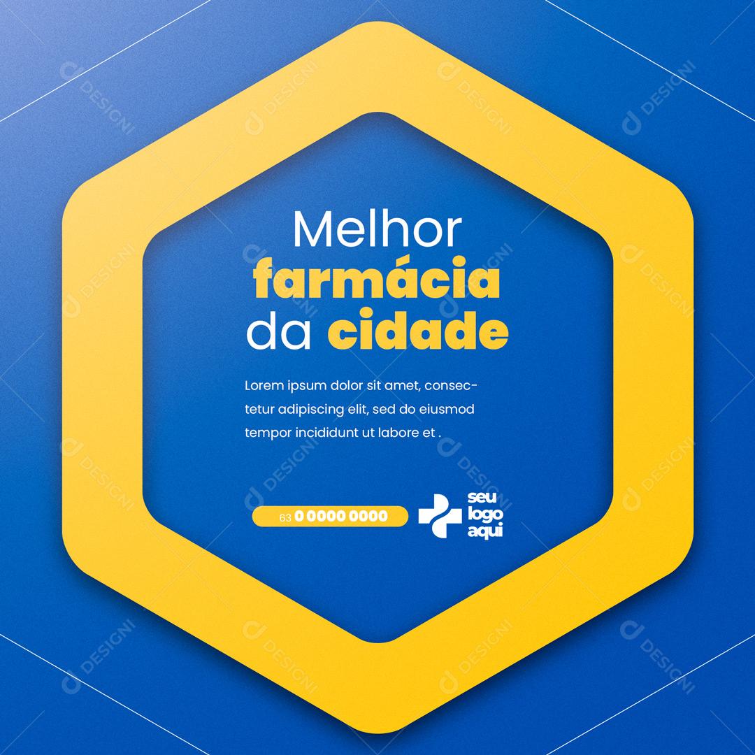 Farmácia Drogaria A Melhor da Cidade Social Media PSD Editável