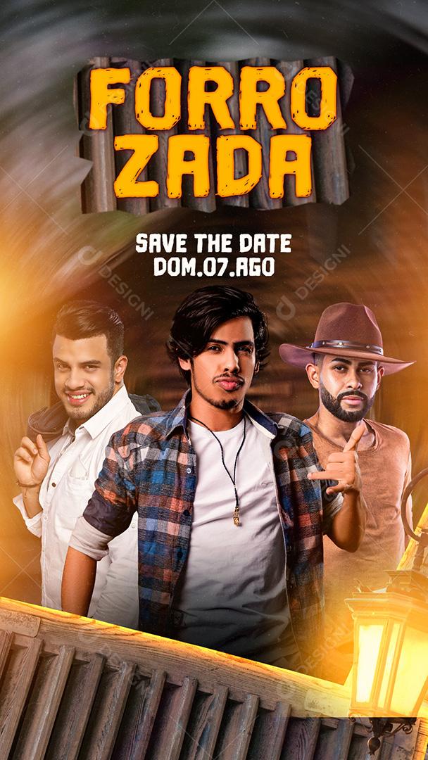 Flyer Show Forrozada Social Media PSD Editável