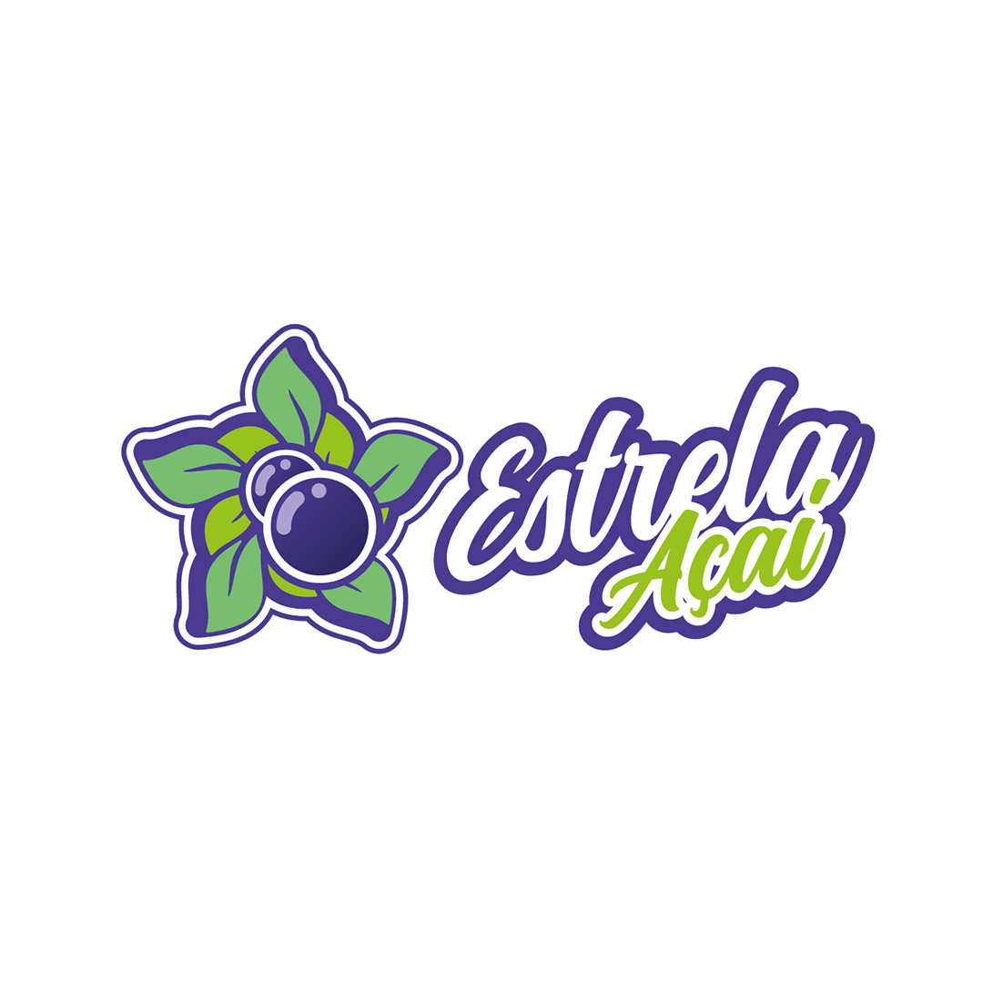 Logo Estrela Açaí AI Editável