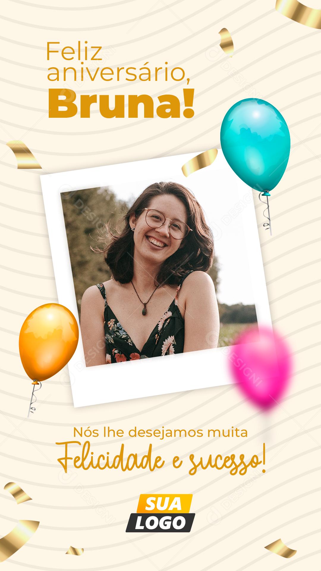 Parabéns Felicidades Aniversariantes Data Comemorativa Social Media PSD Editável