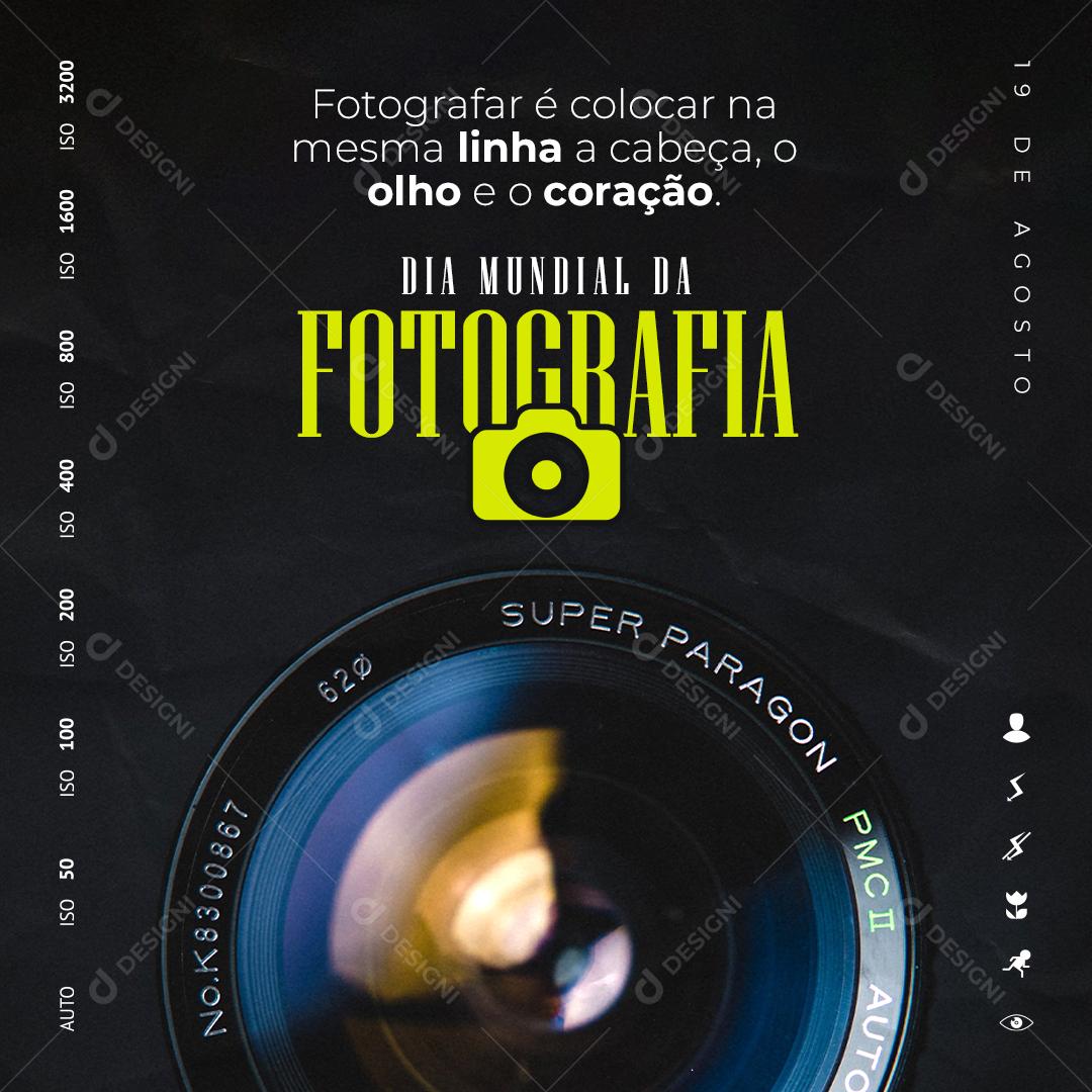 Dia Mundial Da Fotografia 19 De Agosto Social Media PSD Editável