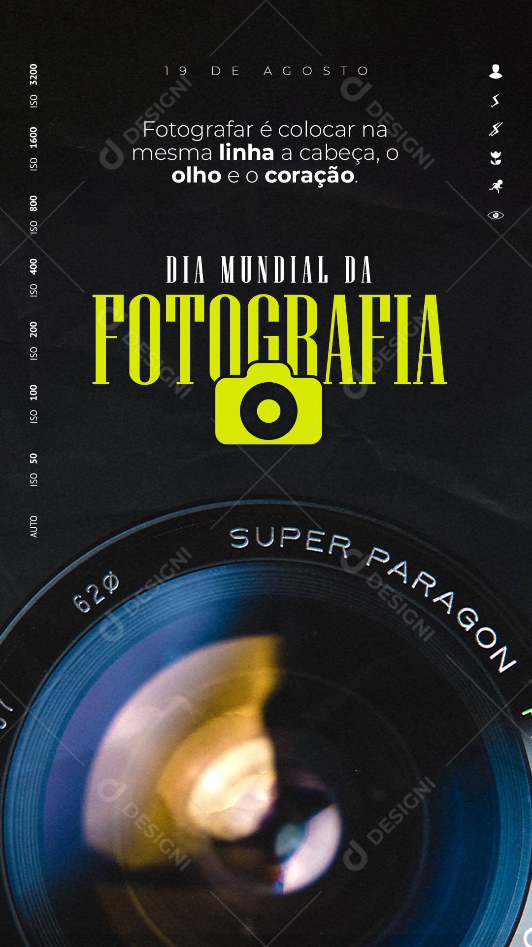 Dia Mundial Da Fotografia 19 De Agosto Social Media PSD Editável