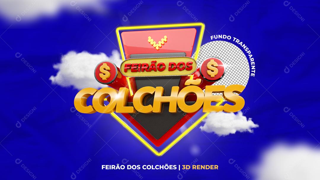 Selo 3D Feirão Dos Colchões Promoções Imperdíveis PSD