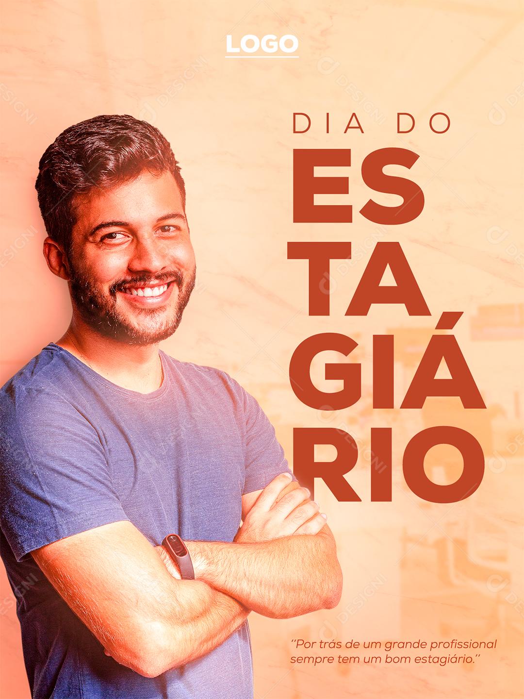 Dia do Estagiário 18 de agosto Social Media PSD Editável