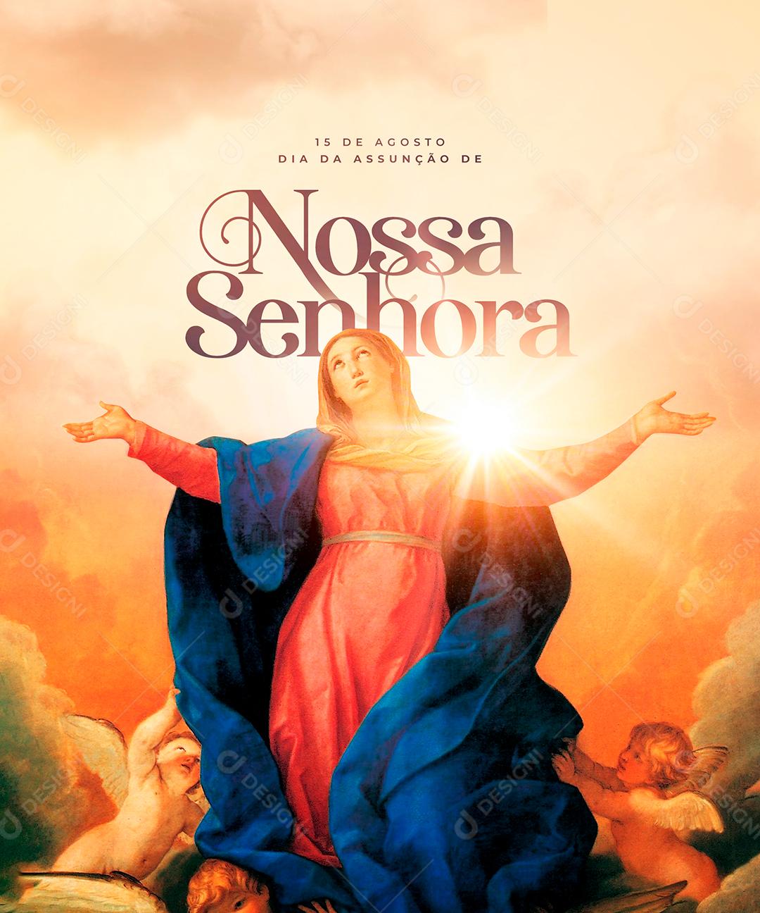 Dia De Assunção De Nossa Senhora De Aparecida 15 De Agosto Social Media PSD Editável