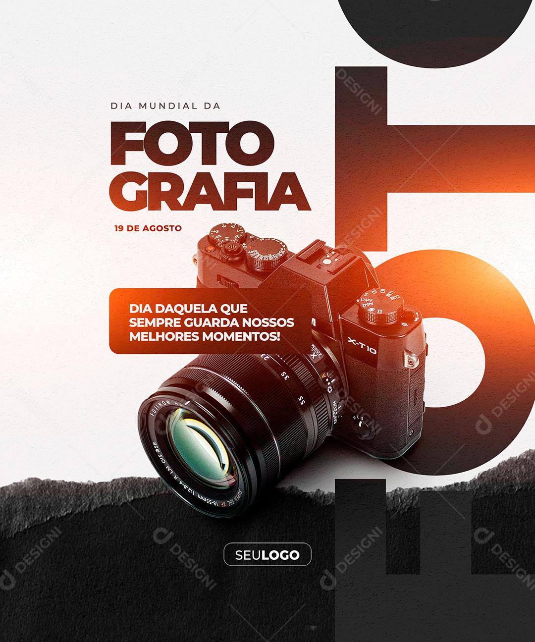 Dia Mundial Da Fotografia 19 De Agosto Social Media PSD Editável