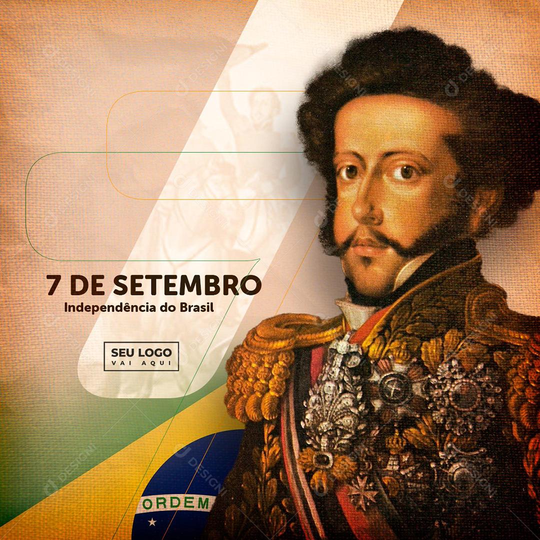 Dia 7 De Setembro Independência Do Brasil Social Media PSD Editável