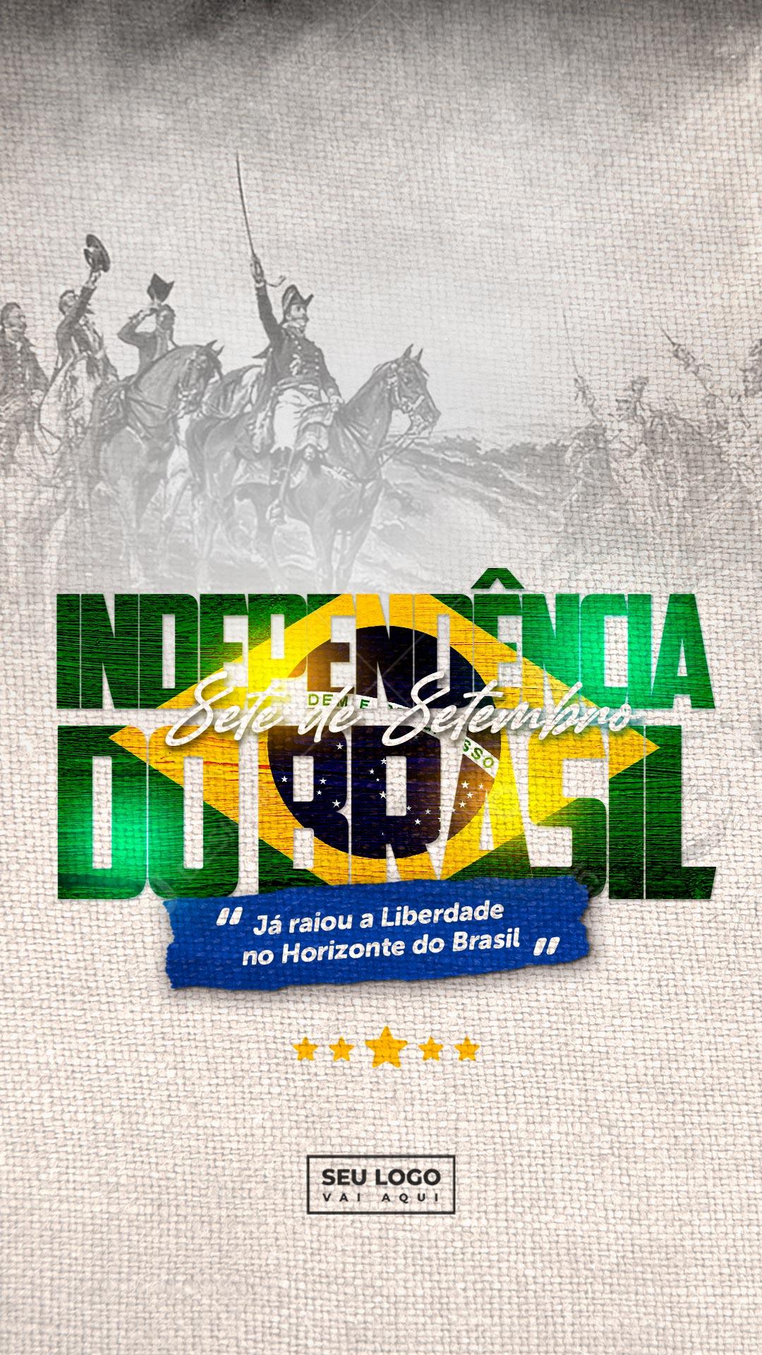 Dia 7 De Setembro Independência Do Brasil Social Media PSD Editável