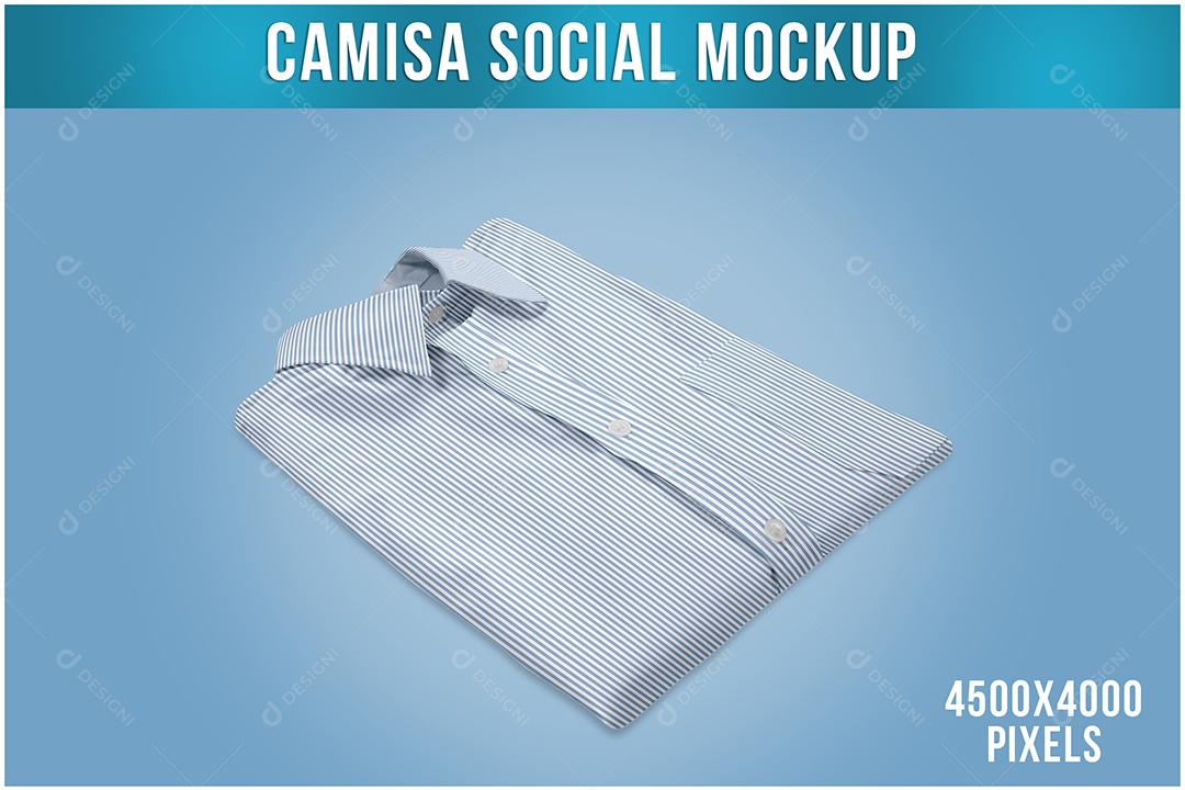 Camisa Social Mockup Dobrada PSD