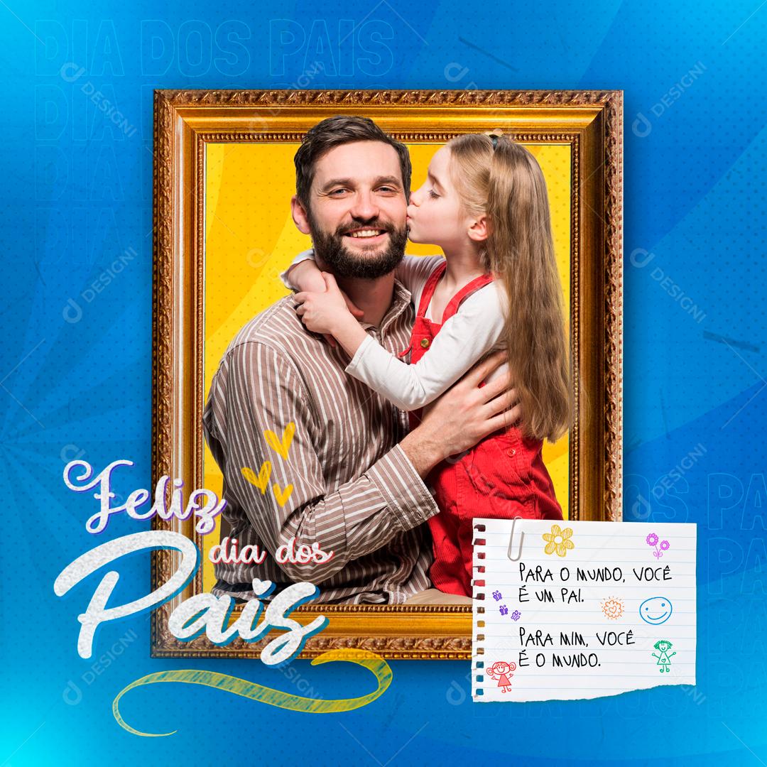 Feliz Dia Dos Pais Data Comemorativa Social Media PSD Editável