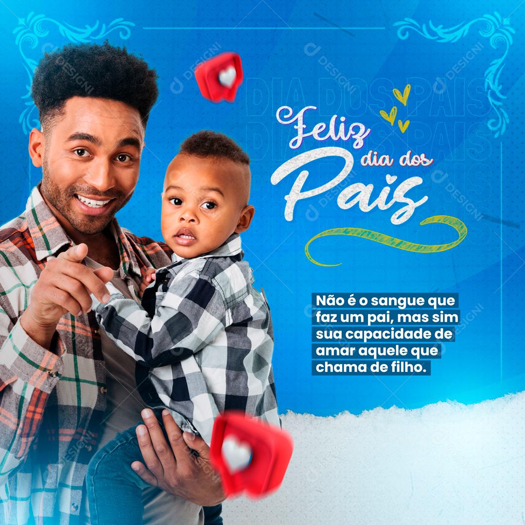 Feliz Dia Dos Pais Data Comemorativa Social Media PSD Editável