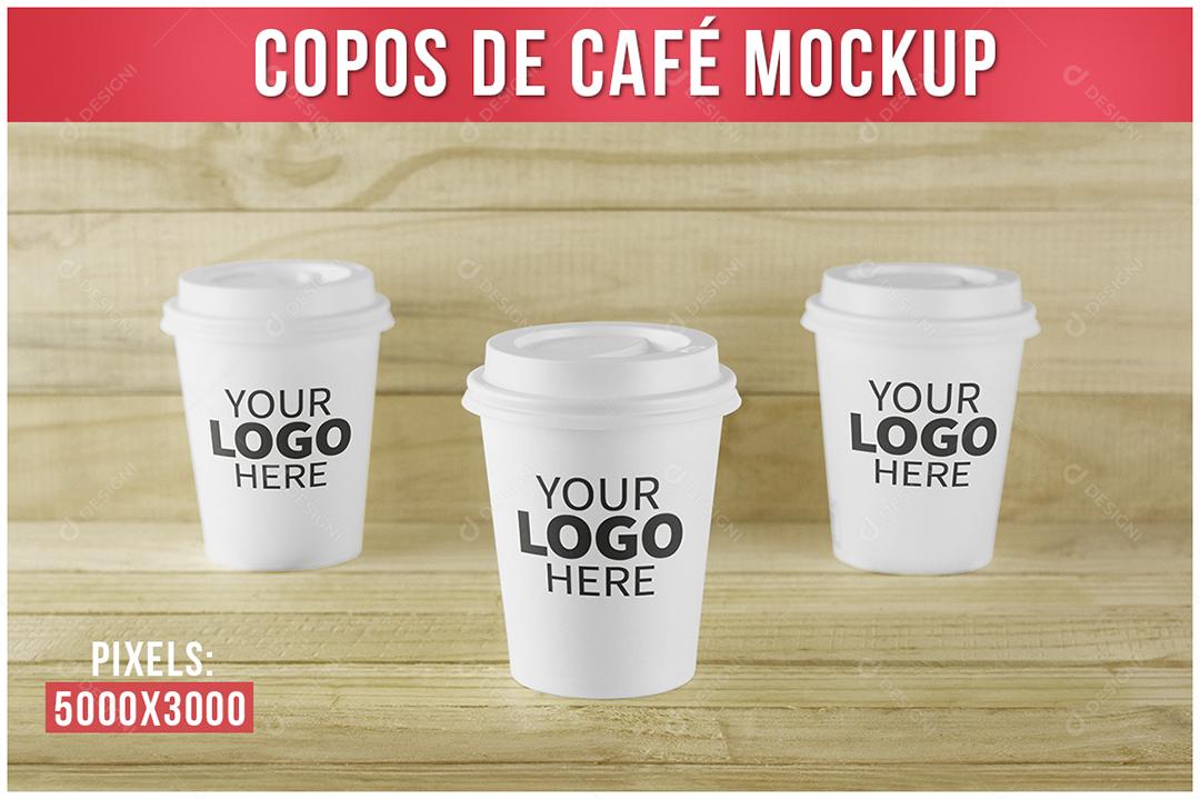 Copos Café Mockup PSD