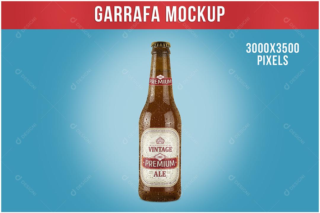 Garrafa Cerveja Mockup PSD