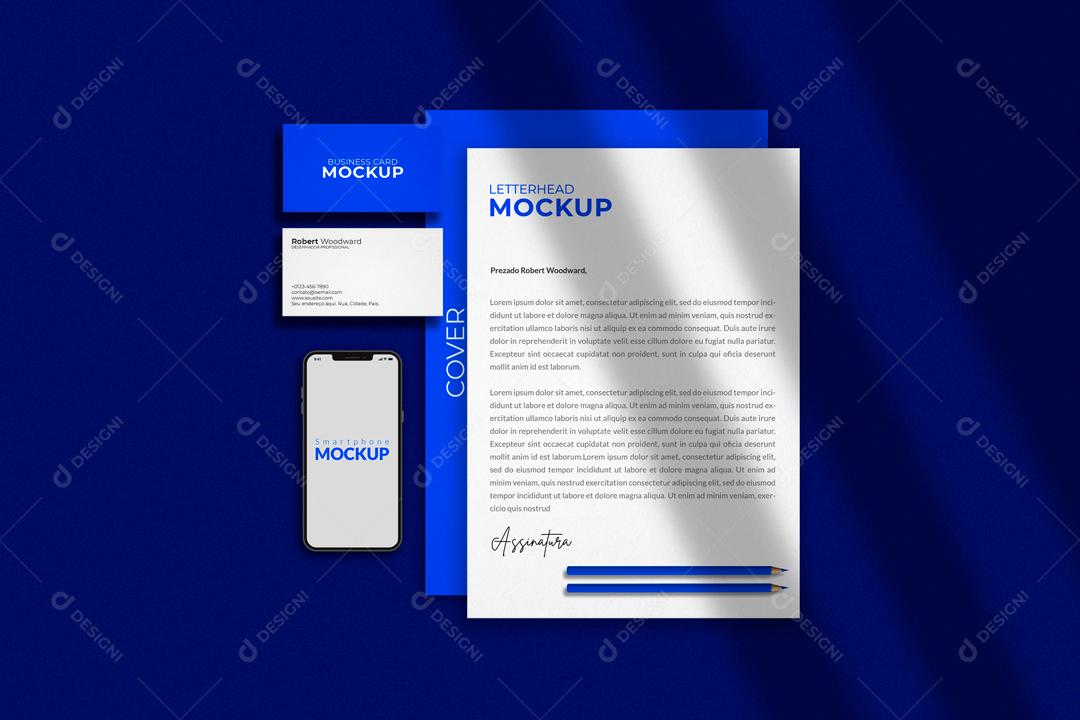 Modelo de Maquete Visual Corporativa PSD Editável