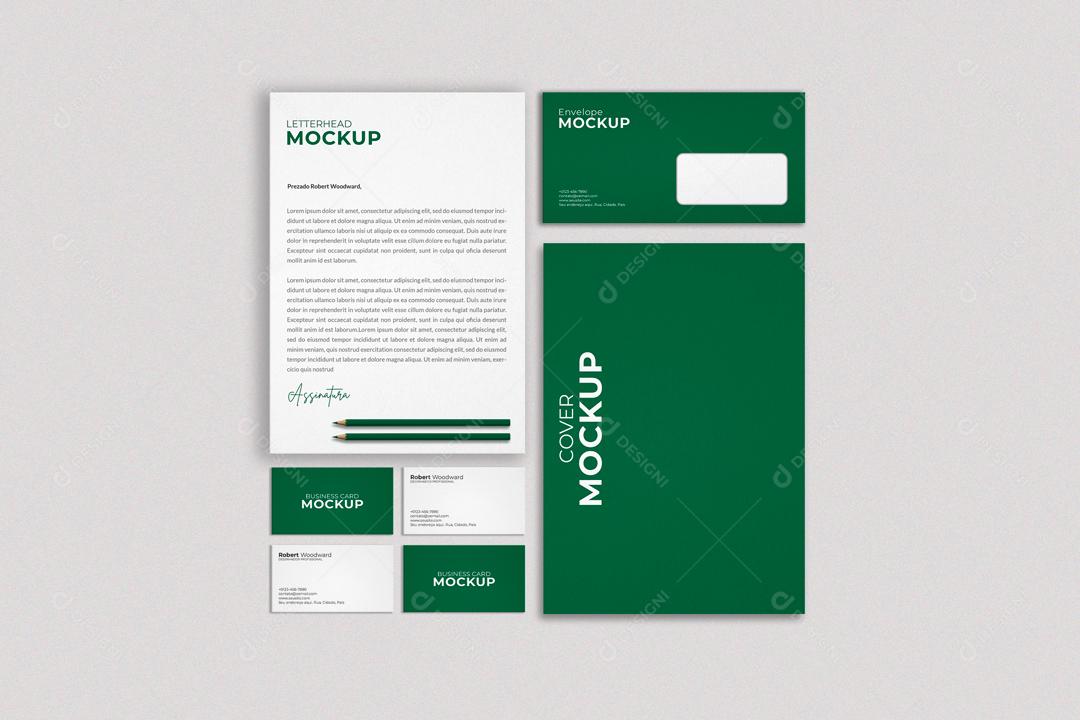 Modelo de Maquete Visual Corporativa PSD Editável