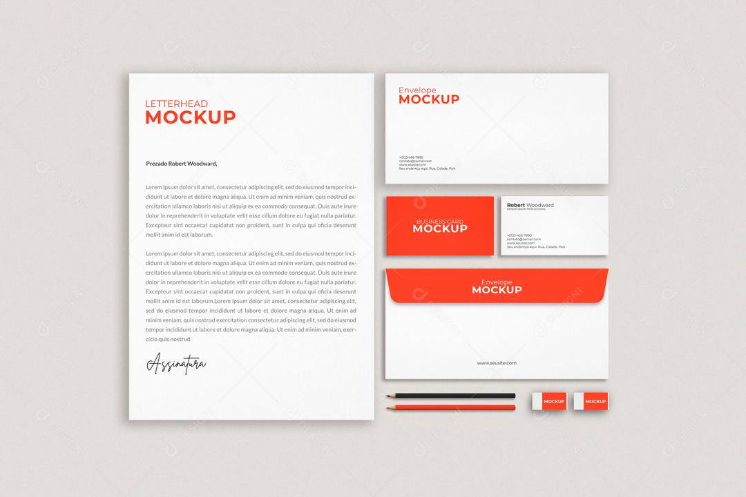 Modelo de Maquete Visual Corporativa PSD Editável