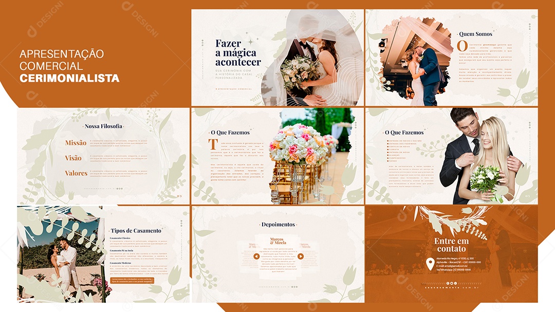 Apresentação Comercial Cerimonialista PSD Editável