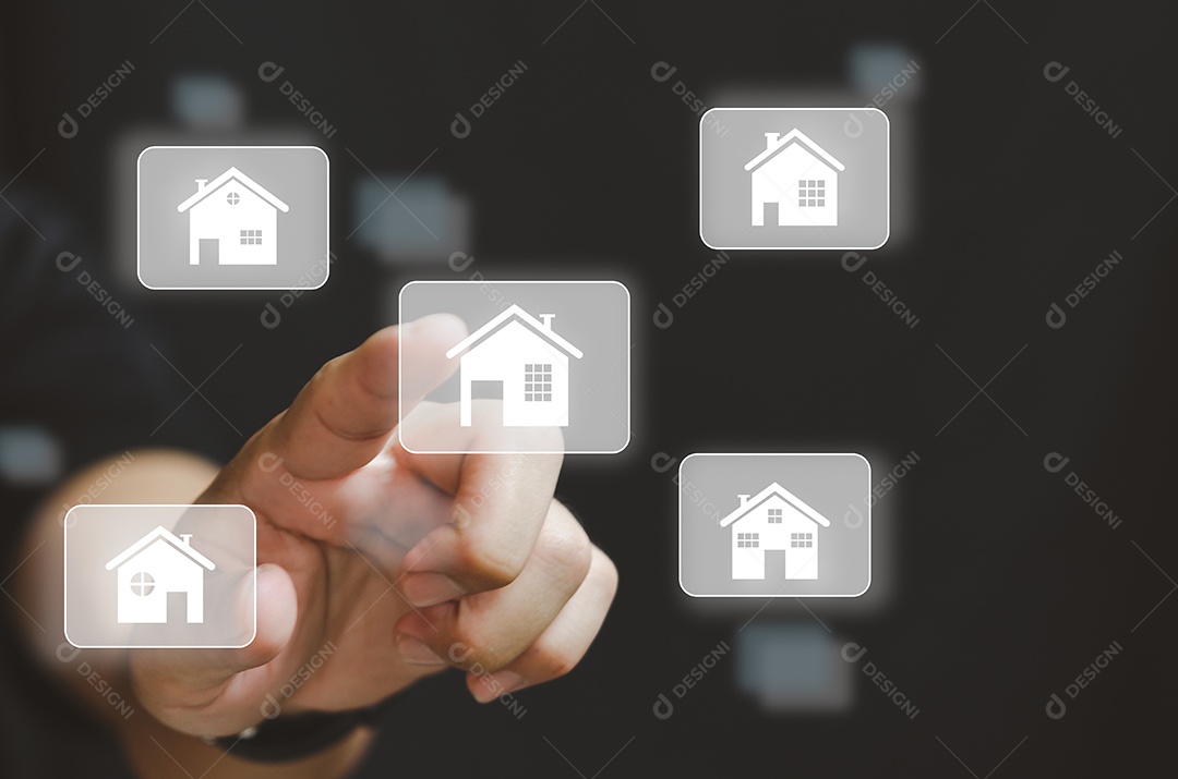 Negócios de conceito imobiliário, seguro residencial e pro imobiliário