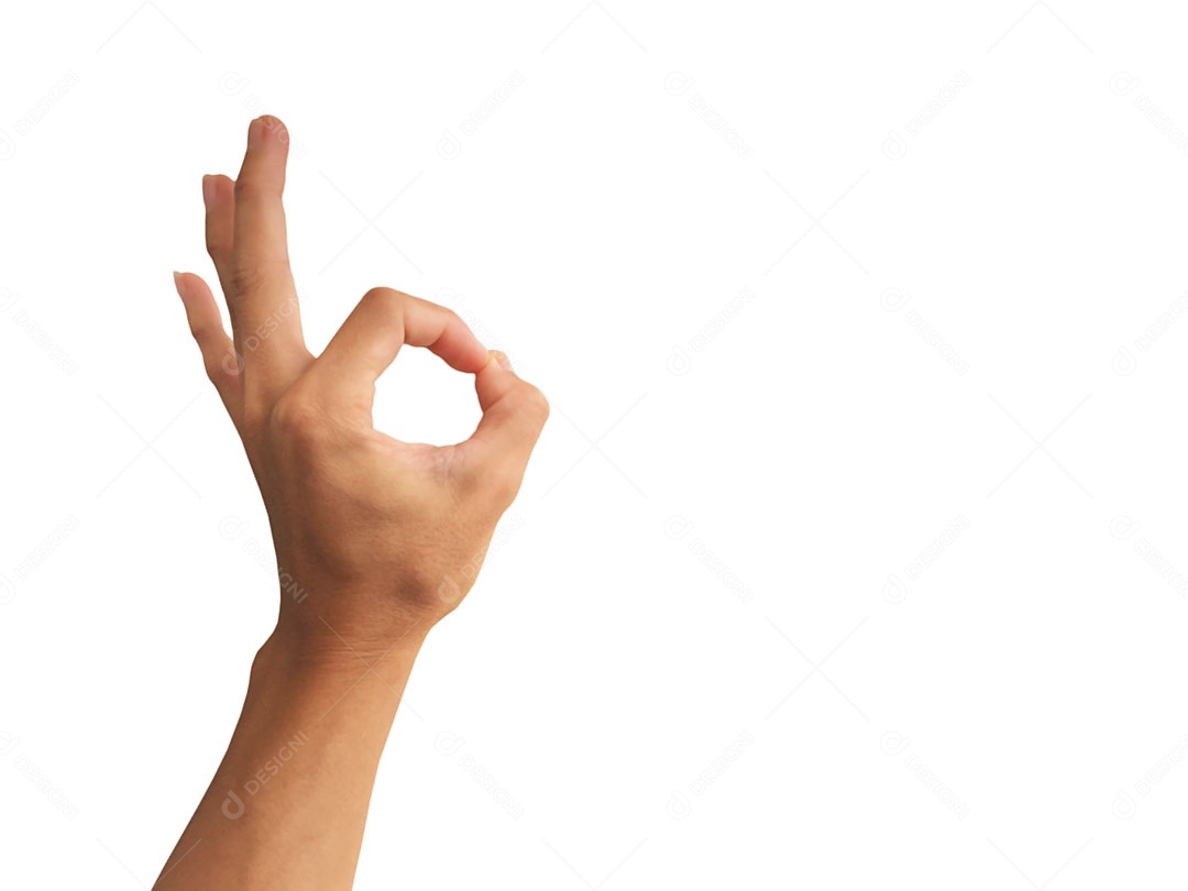 Mãos de pessoa sobre fundo isolado