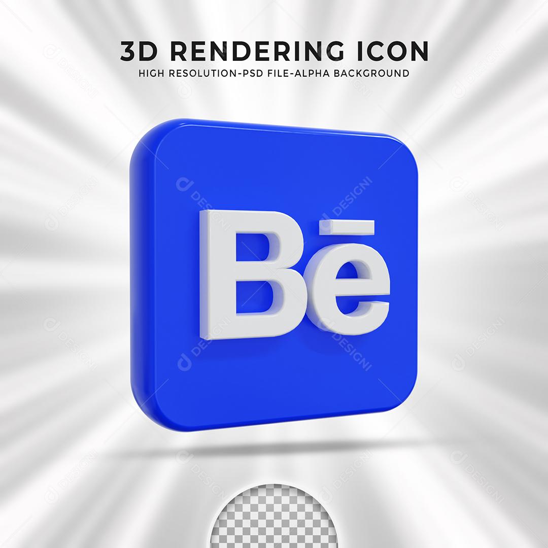 Elemento 3D Behance Para Composição PSD