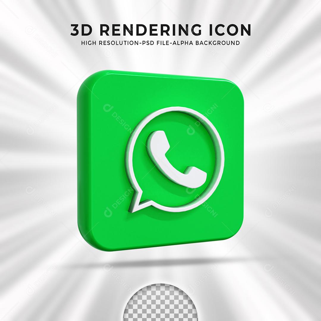 Elemento 3D Whatsapp Para Composição PSD