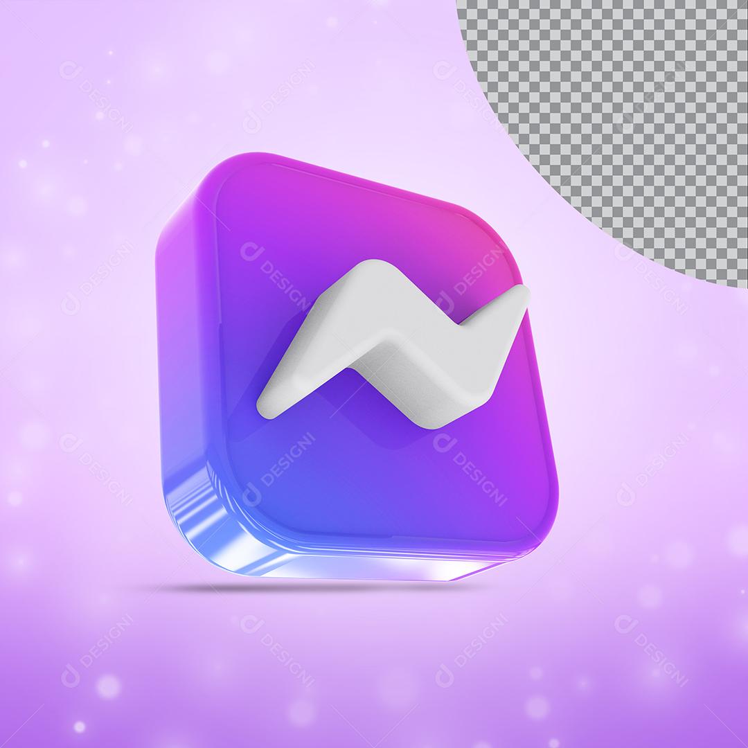 Messenger Elemento 3D Para Composição PSD