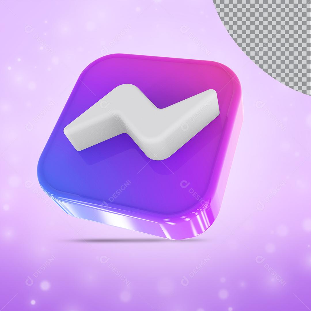 Messenger Elemento 3D Para Composição PSD