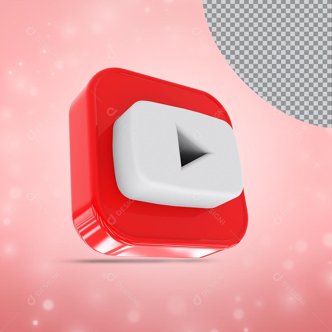 Youtube Elemento 3D Para Composição PSD