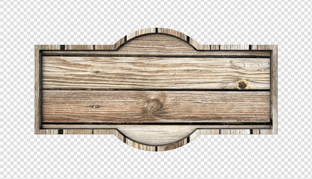 Placa de Madeira 3D Elemento Para Composição PSD